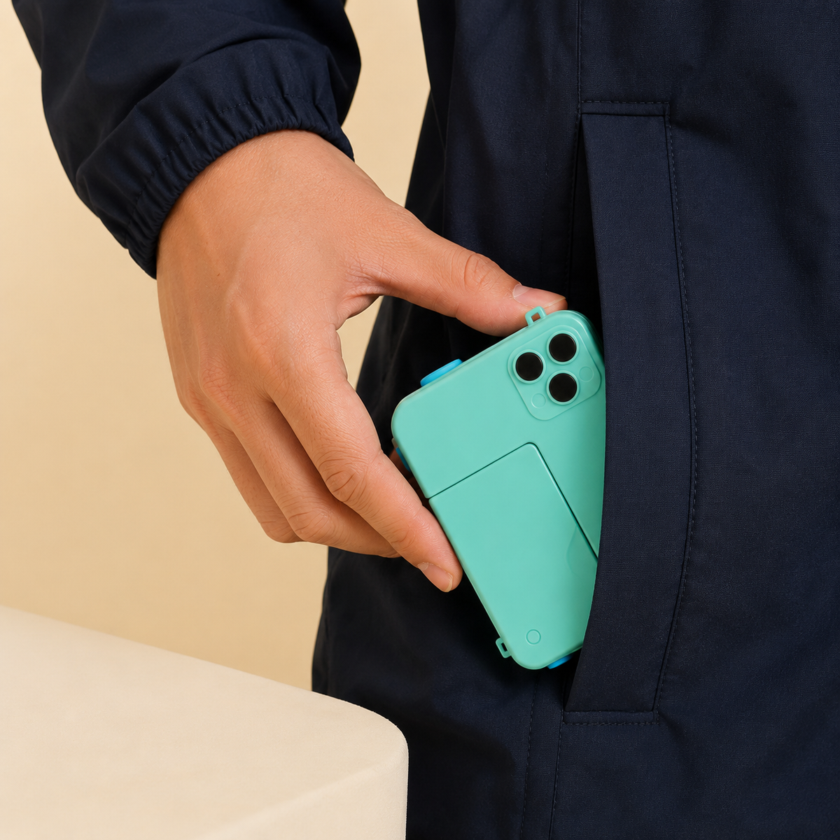 Pocket-sized phone-shaped water gun for pool and beach play