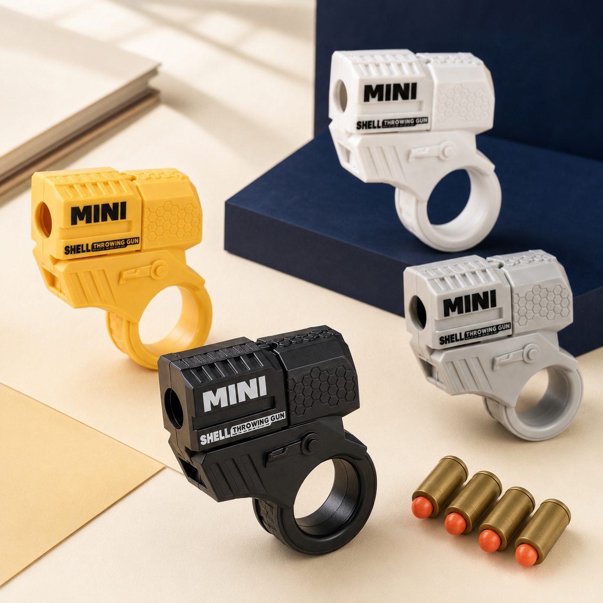 Mini ring blaster showing its shell-ejecting loading action