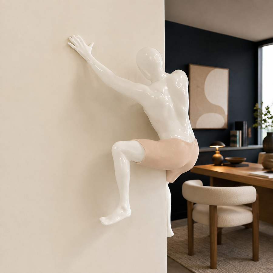The Climbing Man Quirky Corner Wall Decor