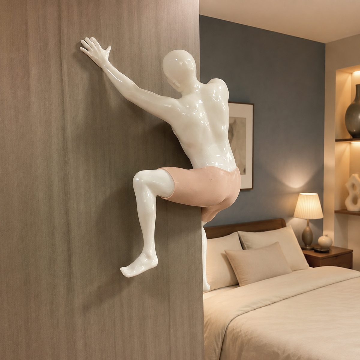 The Climbing Man Quirky Corner Wall Decor