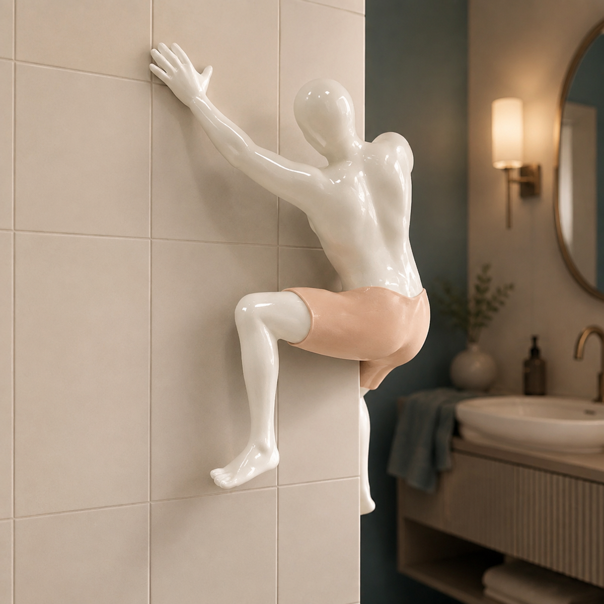The Climbing Man Quirky Corner Wall Decor